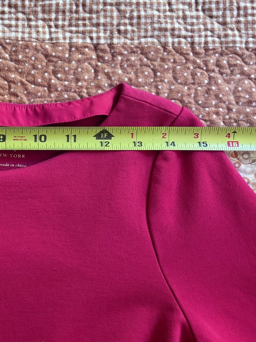 Kate Spade Dark Watermelon 3/4 Sleeve Fit and Flare Dress - Picture 6 of 12